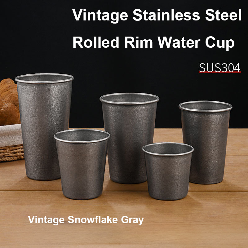 Wine Beer Coffee - Retro Silver Stainless Steel Drinking Cups