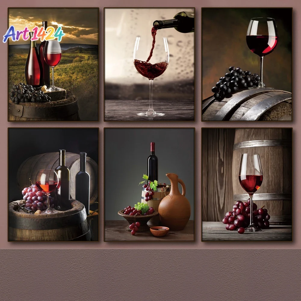 Wine Beer & More - 1pc frameless Canvas painting Kitchen Bar
