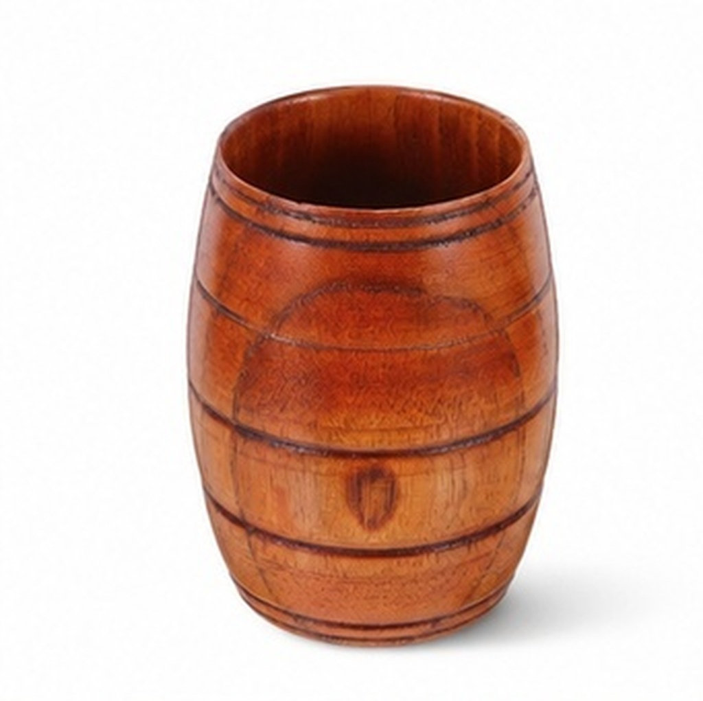 Wine Beer Coffee - Wooden Barrel Beer Mug Natural Wood