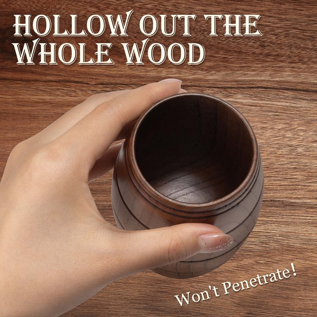Wine Beer Coffee - X10A 2 Pieces Classical Wooden Shaped