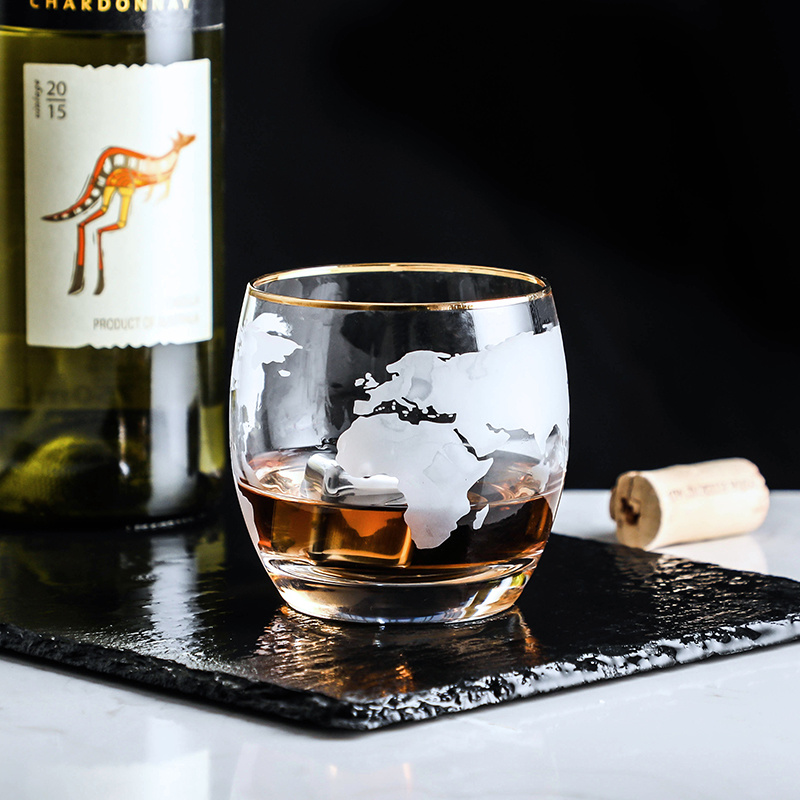World Map Whisky Wine Glass  V - огляд і ціна Wine Beer World