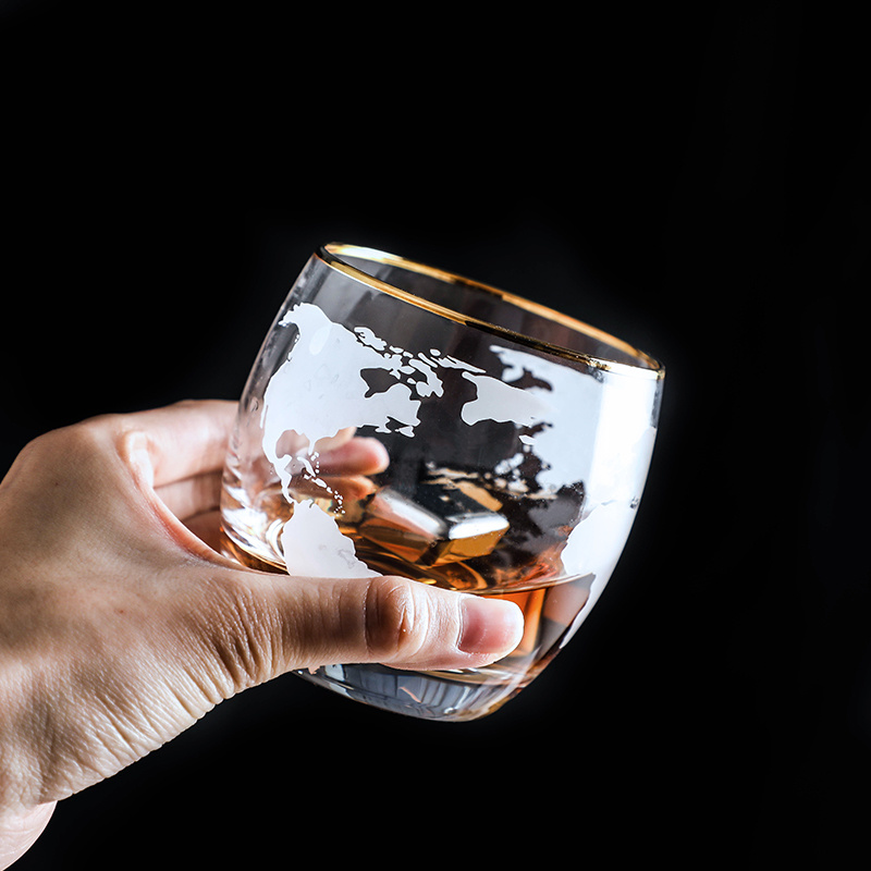 World Map Whisky Wine Glass  V - огляд і ціна Wine Beer World