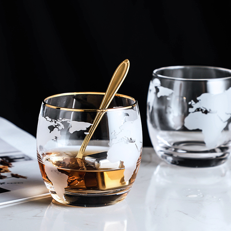 World Map Whisky Wine Glass  V - огляд і ціна Wine Beer World