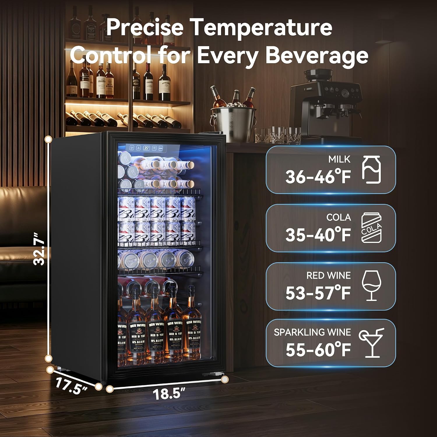 130 Can Mini Beverage Fridge w - огляд і ціна Wine Beer Mini Fridge