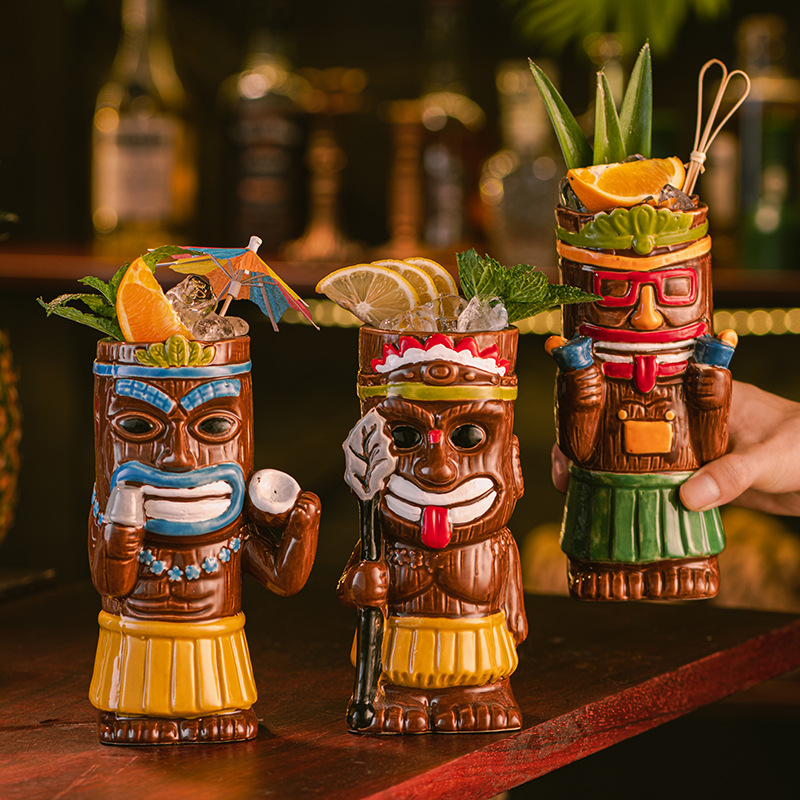 Ceramic Tiki Mug, Hawaiian Tro - огляд і ціна Wine Beer Coffee
