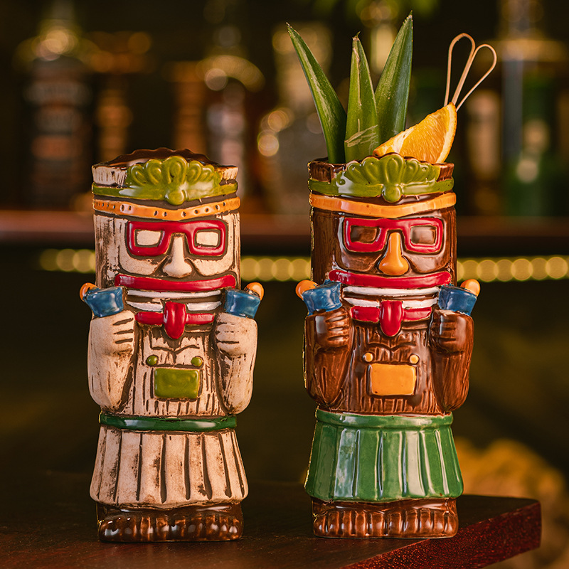 Ceramic Tiki Mug, Hawaiian Tro - огляд і ціна Wine Beer Coffee